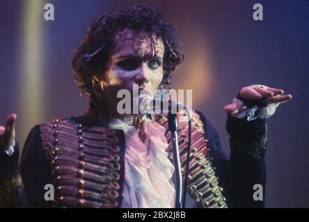 Adam and The Ants performing in Birmingham circa 1984: Adam Ant Stock Photo