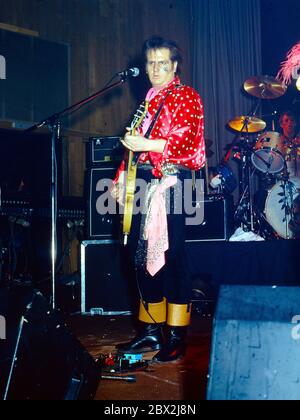 Adam and The Ants performing in Birmingham circa 1984: Marco Pirroni Stock Photo