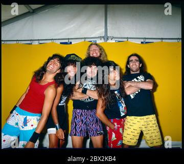 American hard rock group Anthrax at the Monsters of Rock 1987 Stock Photo