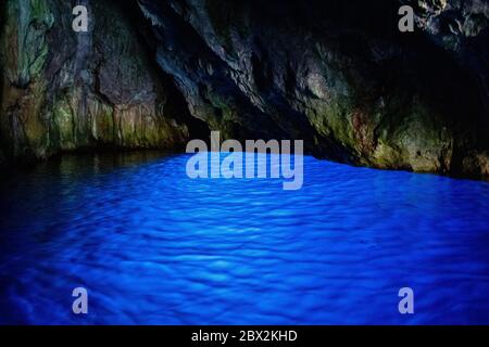 Italy, Campania, Capo Palinuro - 11 August 2019 - The suggestive Caves Blue Grotto Stock Photo