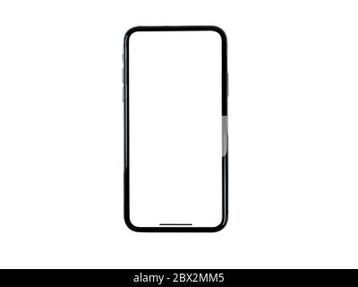 Realistic Mobile Phone 3D Mockup Template Vector Stock Vector