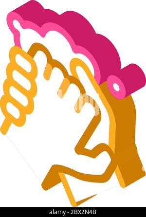Hands Washing With Soap isometric icon vector illustration Stock Vector