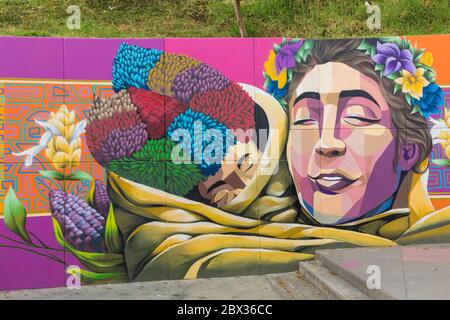 Colombia, Antioquia Department, Medellin, Comuna 13, graffiti Stock Photo