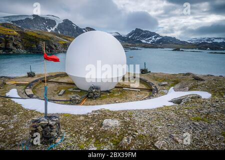 Polar regions, Antarctica, South Orkney Islands, Southern Ocean, British research station on Signy Island Stock Photo