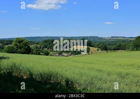 A beautiful landscape scene looking out over the Westerham countryside Stock Photo