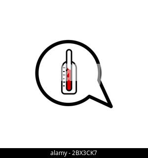 thermometer bubble chat vector design template illustration Stock Vector