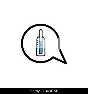 thermometer bubble chat vector design template illustration Stock Vector