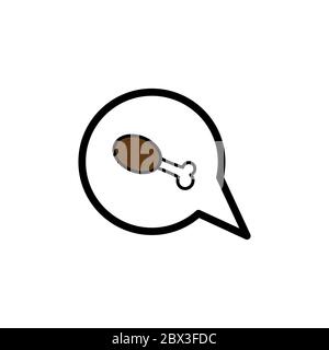 bubble chat food vector design template illustration Stock Vector