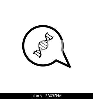 bubble chat dna vector design template illustration Stock Vector