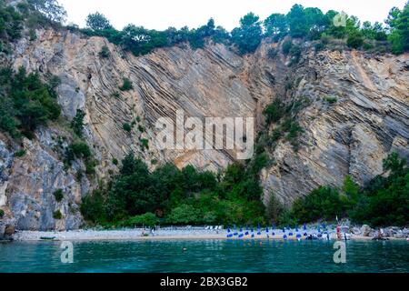 Italy, Campania, Palinuro Cape - 11 August 2019 - The picturesque beach of Buon Dormire Stock Photo