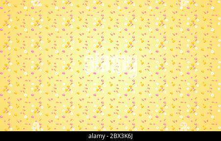 digital textile design of small flowers and ornaments Stock Vector
