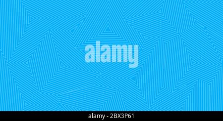 Abstract background of concentric triangles in light blue colors Stock Vector