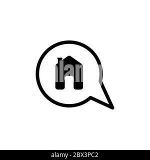 bubble chat house vector design template illustration Stock Vector