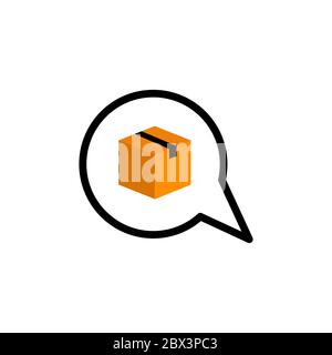bubble chat cardboard vector design template illustration Stock Vector