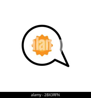 bubble chat sun vector design template illustration Stock Vector