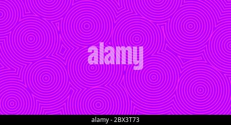 Abstract background of concentric circles in purple colors Stock Vector