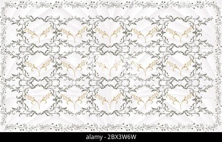 digital textile design of traditional art Stock Vector
