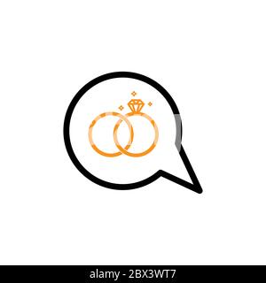 bubble chat rings vector design template illustration Stock Vector