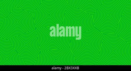 Abstract background of concentric circles in green colors Stock Vector