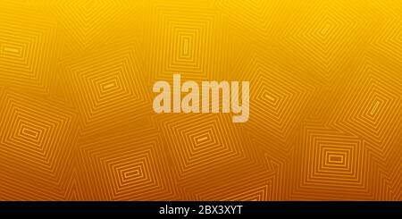 Abstract background of concentric squares in yellow colors Stock Vector