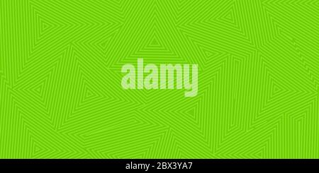 Abstract background of concentric triangles in green colors Stock Vector