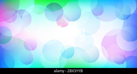 Abstract background of colored intersecting circles consisting of dots Stock Vector