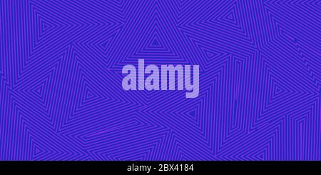 Abstract background of concentric triangles in blue colors Stock Vector