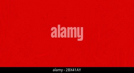 Abstract background of concentric triangles in red colors Stock Vector