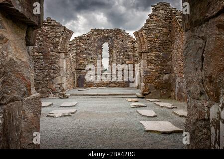 Glendalough Cathedral, Ireland Stock Photo