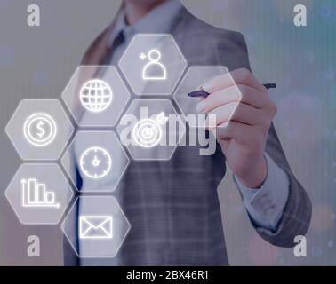 Grids And Different Set Up Of The Icons Latest Digital Technology Concept Stock Photo