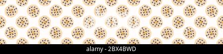 Seamless Embroidery Dot Vector Border Pattern. Modern Geometric Hand Drawn Stitch Circle. Watercolor and Organic Hand Stitched Spotty Banner Edge Stock Vector