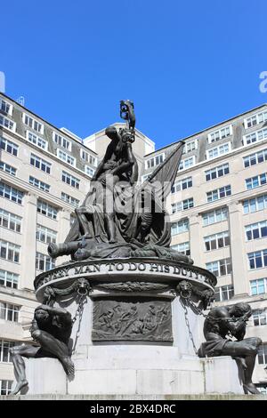 Nelson Monument, Exchange Flags, Liverpool, UK Stock Photo