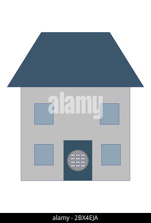 Combination lock on the door of the house. Stock Vector