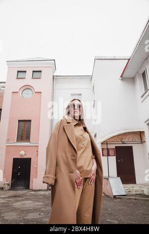 Hipster outfit and hat accessory. Stylish casual outfit spring season.  Menswear and male fashion concept. Man bearded hipster stylish fashionable  coat and hat. Comfortable outfit. Refreshing walk Stock Photo - Alamy