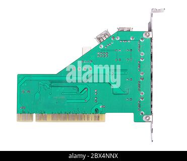 USB PCI controller card isolated on white background Stock Photo
