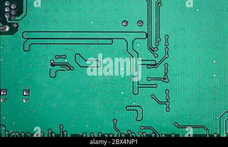 Back side of curcuit board, texture and background Stock Photo