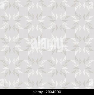 French Gray Linen Chevron Stripe Texture Background. Ecru Flax Seamless Pattern. Ikat Kelim Edge Line Swatch. Off White Unbleached Gray Cloth Effect Stock Vector
