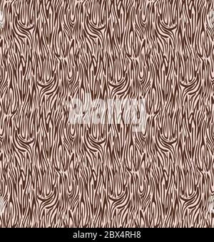 Zebra Skin Vector Texture Seamless Pattern. Safari Animal Background. Hand Drawn Black and White Hide Line Effect in Flat Color. EPS 10 Repeat Stock Vector