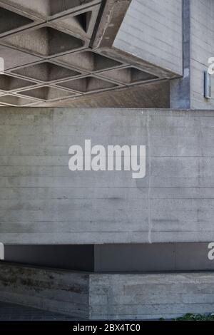 Details of the National Theatre designed by Denys Lasdun, London, UK Stock Photo