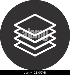 System User Interface concept, layers symbol icon over white background ...