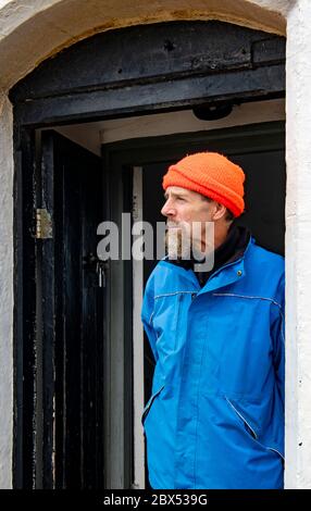 Cape Brune lighthouse keeper Brune Island Tasmania Australia Stock Photo