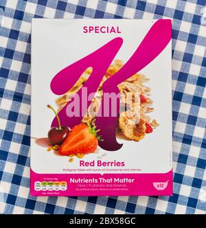 Kellogg's Special K Red berries breakfast cereal 360g box Stock Photo