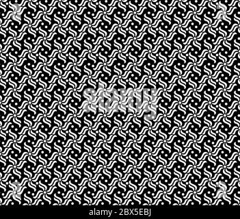 Small geometric abstract mosaic pattern with triangles and abstract shapes in fashion. Abstract geometry retro motifs tiles background. Stock Photo