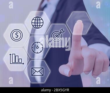 Grids And Different Set Up Of The Icons Latest Digital Technology Concept Stock Photo