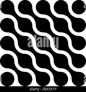 Connected dots in a shape of square. Black silhouette abstract design element. Vector illustration. Stock Vector