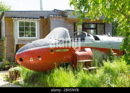 Jet provost trainer jet aircraft, Medstead, Alton, Hampshire, England, United Kingdom. Stock Photo