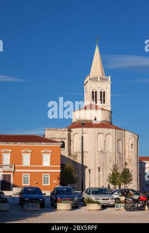 St Donatus Church and St Anastasia Cathedral tower in city of Zadar in Croatia, Dalmatia region. Stock Photo