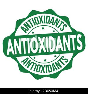 Antioxidants sign or stamp on white background, vector illustration Stock Vector