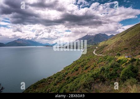 Lake Wakatipu, South Island, New Zealand Stock Photo