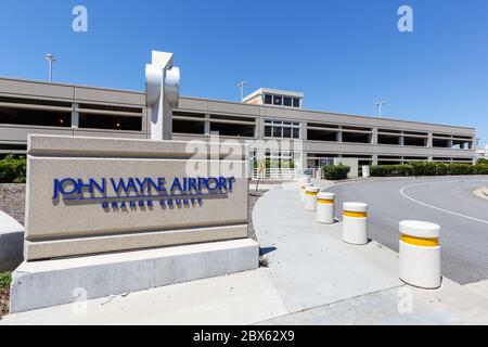 Santa Ana, California April 13, 2019: Santa Ana John Wayne airport SNA in California. Stock Photo
